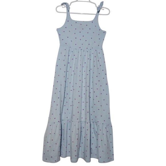 Cat & Jack L(10/12) girls's Casual Maxi Dress With Pink & Blue Floral Print. NWT - Picture 1 of 10